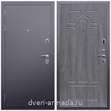 Входные двери в Подольске, Дверь входная железная Армада Люкс Антик серебро / ФЛ-58 Дуб Филадельфия графит на заказ со вставкой