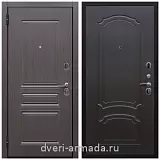 Входные двери с зеркалом МДФ, Дверь входная надежная Армада Экстра ФЛ-243 Эковенге / ФЛ-140 Венге с зеркалом