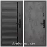 Умная входная смарт-дверь Армада Каскад BLACK МДФ 10 мм Kaadas S500  / МДФ 10 мм ФЛ-291 Бетон темный