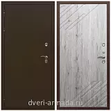 Непромерзающие входные двери, Дверь входная железная уличная в новостройку Армада Термо Молоток коричневый/ ФЛ-143 Рустик натуральный на заказ